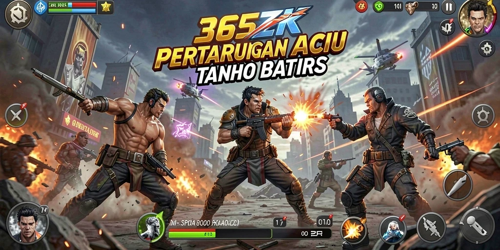Tangkapan layar menunjukkan aksi seru dalam permainan 365ZK.