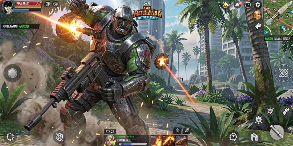 Screenshot gameplay 5ZK menampilkan aksi seru dan grafis yang menakjubkan.