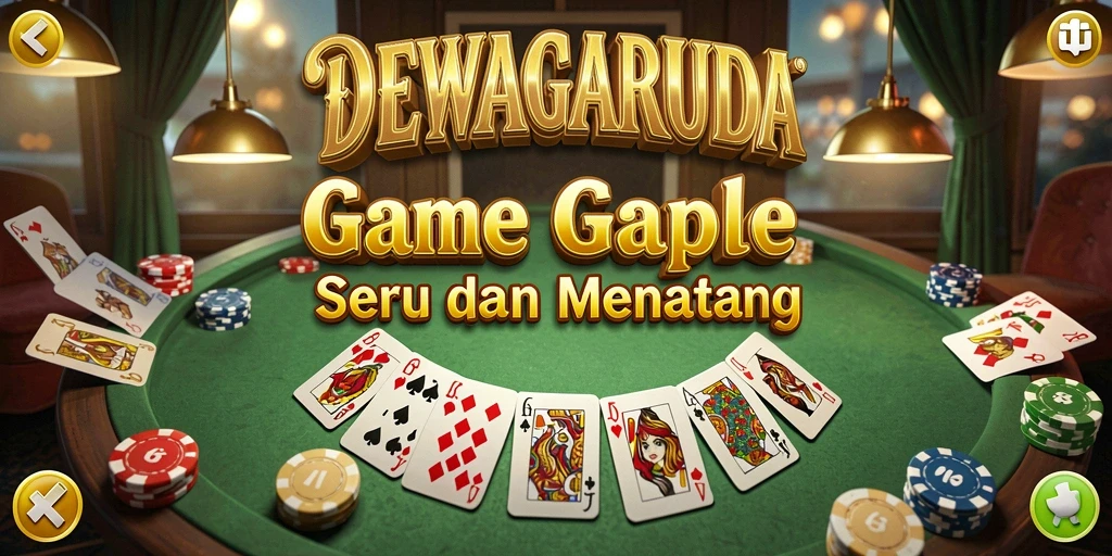 Tampilan gameplay seru DEWAGARUDA saat bermain Gaple.