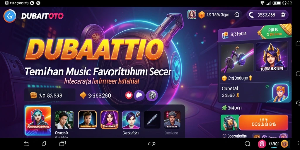 Tangkapan layar gameplay DUBAITOTO menampilkan fitur musik interaktif yang menarik.