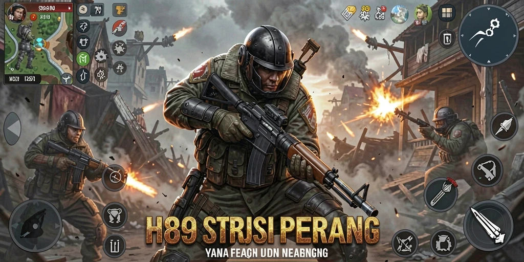 Tampilan gameplay H89 yang menunjukkan pertempuran epik dan strategi mendalam.