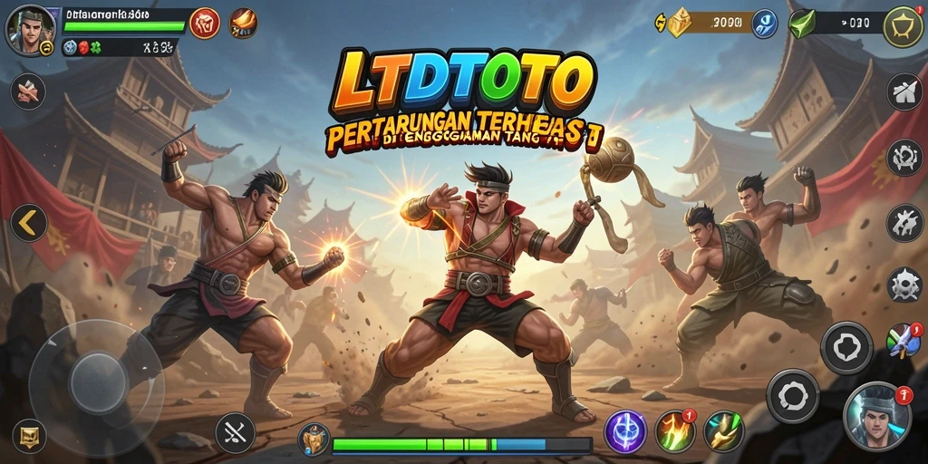 Screenshot LTDTOTO menunjukkan aksi pertarungan yang mendebarkan dan karakter-karakter epik.
