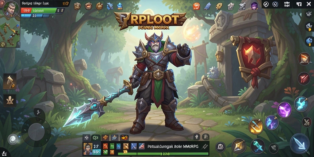Tangkapan layar gameplay RPLOOT menampilkan pertempuran epik dalam dunia MMORPG yang luas.