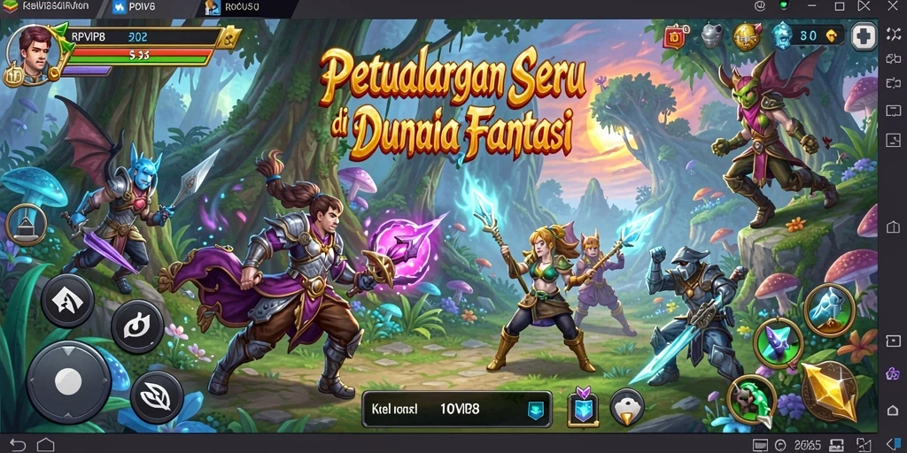 Screenshot RPVIP8 menampilkan aksi petualangan yang seru.