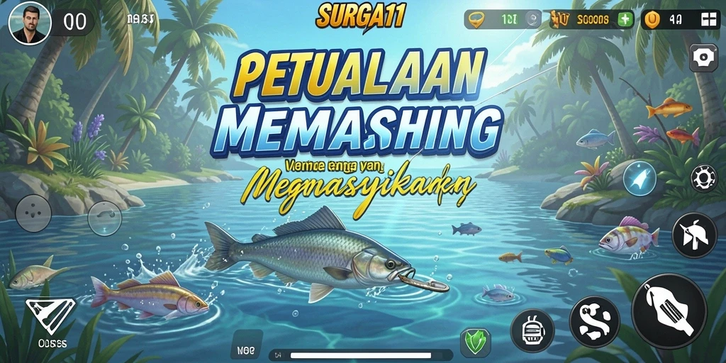 Gameplay SURGA11 menunjukkan aksi memancing yang seru dan grafis yang menakjubkan.