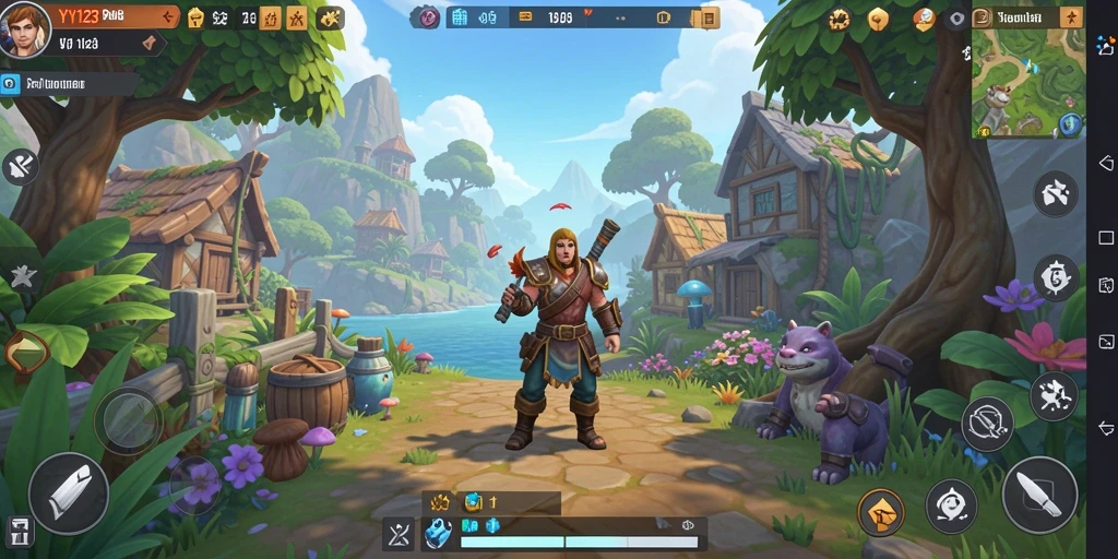 Tampilan gameplay Open World yang menakjubkan di YY123.